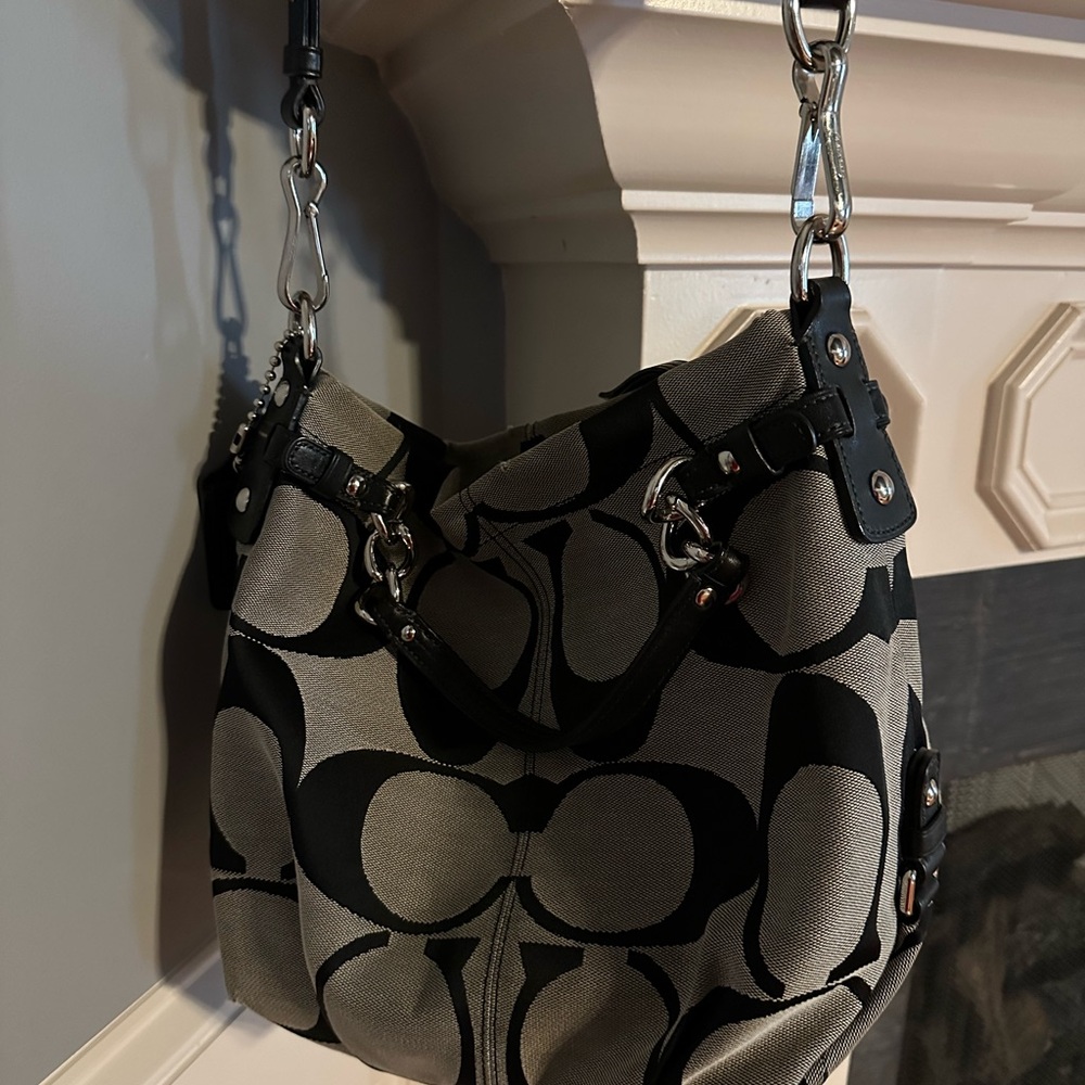 Coach Signature Logo Shoulder Bag
